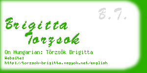 brigitta torzsok business card